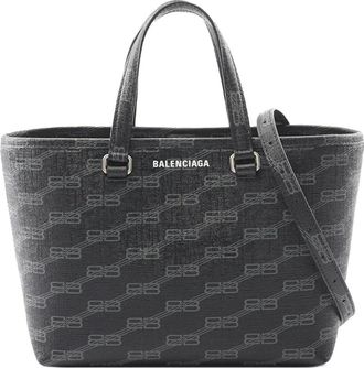 Balenciaga Pre-owned Tote Bags, female, Black, Size: ONE SIZE Pre-owned Vintage All-Over Logo Print Tote Bag