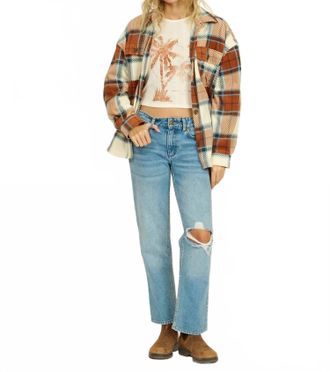 Sisstrevolution Washed Ashore Fleece Shirt In Terracotta