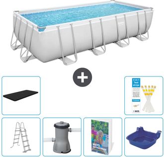Bestway Piscina Bestway Power Steel Rectangular - 488x244x122 Cm - 7-piezas S662