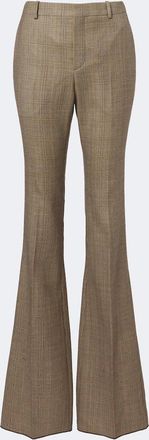 Saint Laurent Prince of Wales check wool flared pants