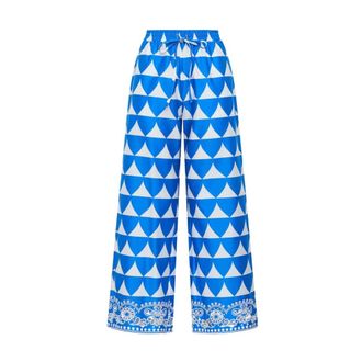 Maliparmi Trousers - female - MALIPARMI - Wide Trousers - Blue - M - Trousers