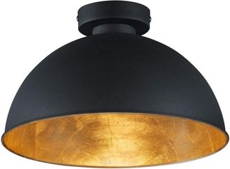 Trio jimmy plafoniera metallo nero + oro D.31CM 1 luce attacco E27
