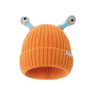 Generic Novelty Knitted Beanie Hats Winter Warm Kids Lighting Beanie Hat with Tentacles Funny Knit Hat Comfortable Soft Winter Headwear for Christmas Families