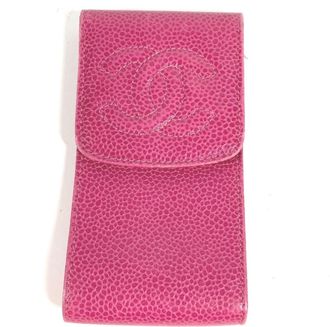 Chanel Pink Grained Calfskin Pouch (Pre-Owned)