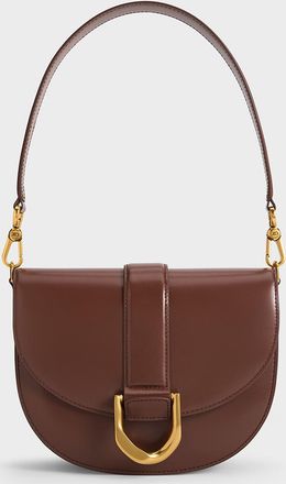Charles & Keith Gabine Leather Saddle Bag