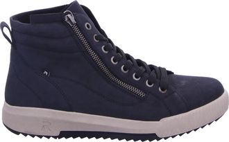 Rieker High-Top Sneaker - Dames - Schoenen - Blauw - Maat: 37 EU Leer