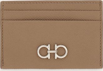 Ferragamo Women Gancini credit card holder Beige