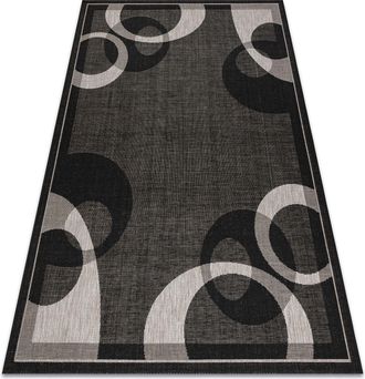RugsX Rugsx - Alfombra De Cuerda Sisal Floorlux 20078 Negro/plateado Black 240x330 Cm