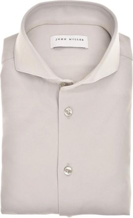 John Miller Overhemd Slim Fit - Heren - Zakelijke Overhemden - Grijs - 5XL - Leer - Overhemden