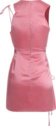 Mother of All Womens Silk Mini Dress With Cut-Out Details Pink