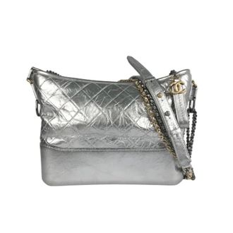 Chanel Pre-owned Leather chanel-bags - Dames - Pre-owned - Grijs - Maat: ONE Size Leer