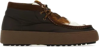 Moon Boot Moon Boot Multicolor Nylon And Leather M Track Mid Ankle Boots