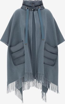 Herno Poncho aus Wolle und Kaschmir Resort Warmy Nylon Ultralight