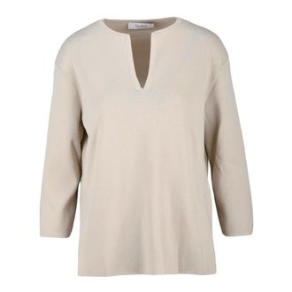 Max Mara Dames, Truien, Beige, Maat: S Viscose