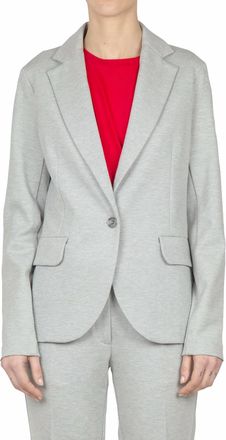 ottod'Ame Longsleeve Knit Blazer In Heather Gray