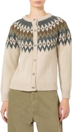 Max Mara Trui met lange mouwen - Dames - Vesten - Beige - L - Truien & Vesten