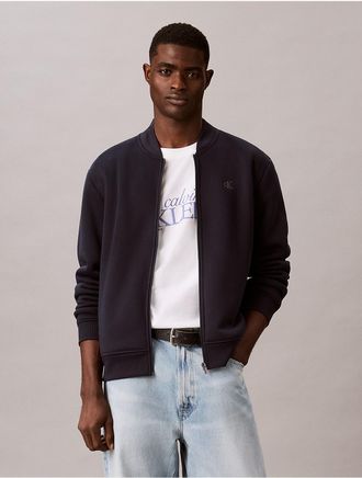 Calvin Klein Mens Bonded Sherpa Bomber Jacket - Blue - 2XL