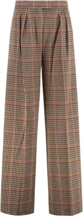 Max Mara Wijde Broeken - Dames - Wijde Broeken - Veelkleurig - 2XS - Katoen - Broeken