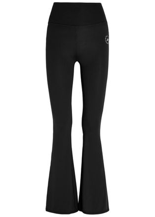 Stella McCartney Adidas X Stella Mccartney Training Logo Stretch-jersey Flared Leggings - Black - S (UK8-10 / S)