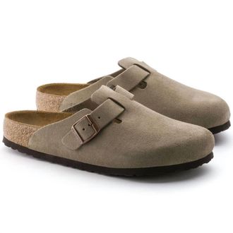 Birkenstock Mens Boston Clog In Taupe