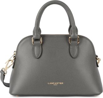 Lancaster Halve Maan Rits Schoudertas Grijs - Dames - Handtassen - Grijs - ONE Size - Leer - Tassen