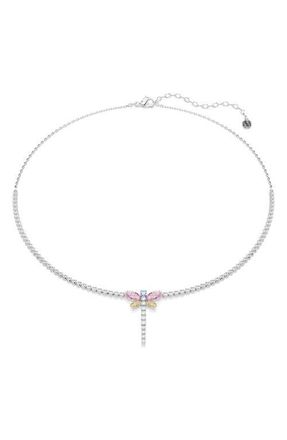 Swarovski x Ariana Grande Multicolor Crystal Pendant Necklace in Silver/Multi at Nordstrom