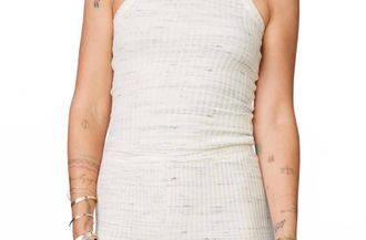 Monrow Cosmo Ribbed Tank In Ash
