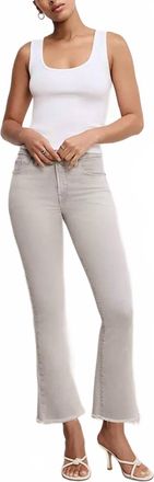 Good American Soft Tech Good Legs Cropped Mini Boot Jeans In Amulet003
