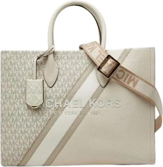 Michael Kors Pre-owned Tote Bags, female, Beige, Size: ONE SIZE Pre-owned Mirella EW Leather Tote Bag