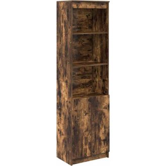vidaXL Highboard Smoked Oak 50x35x180 cm Engineered Wood Vidaxl