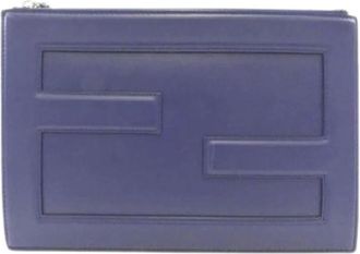 Fendi Pre-owned Clutches, female, Blue, Size: ONE SIZE Pre-owned Vintage Clutch
