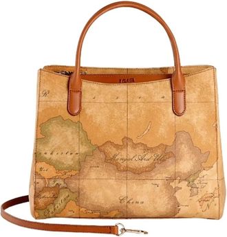 Alviero Martini 1A Classe Borsa 3 Tasche Piccola con Tracolla - Dames - Handtassen - Bruin - ONE Size - Katoen - Tassen