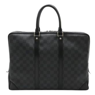 Louis Vuitton Pre-owned Handbags, female, Black, Size: ONE SIZE Pre-owned Damier Graphite business briefcase