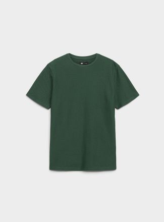 Le 31 Mens Herringbone-textured T-shirt