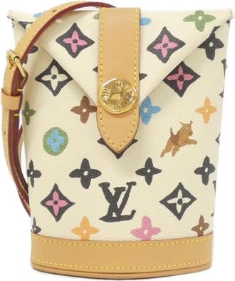 Louis Vuitton Multi-Color Vanilla White Coated Canvas Pouch (Pre-Owned)