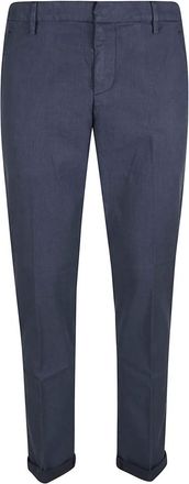 Dondup Broeken, Heren, Blauw, W32, Katoen, Blauwe Elegante Broek