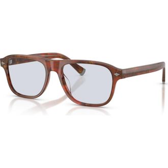 Brunello Cucinelli 55mm Rectangle optical glasses in Brown at Nordstrom