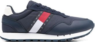 Tommy Jeans Herren logo-patch sneakers - men - Rubber/Fabric/Fabric/Calf Leather - 43 - Blue