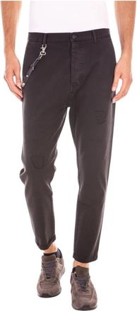 Daniele Alessandrini Jeans - Heren - Slim Fit Broeken - Zwart - W34 - Katoen - Broeken