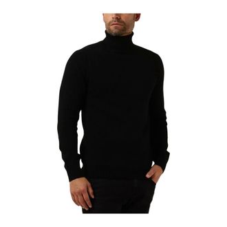 Anerkjendt Truien & Vesten, Heren, Zwart, M, Wol, Solid Roll Neck Lambswool Sweater