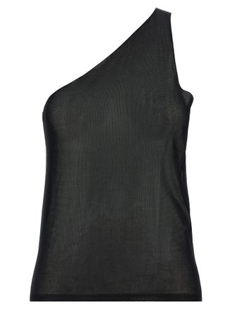 Fendi Semi-Transparent Silk Organza Top - Black