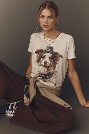Pilcro The Bennie Short-Sleeve Animal Icon Tee by Pilcro