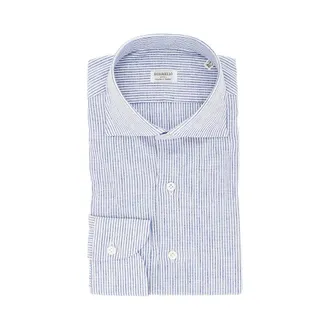 Borriello Striped cotton and linen shirt Man 40