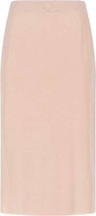 Maison Margiela Light Pink Four Stitches Minimalist Midi Skirt