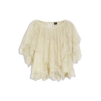 BOSS Mini cape blouse with lace trim