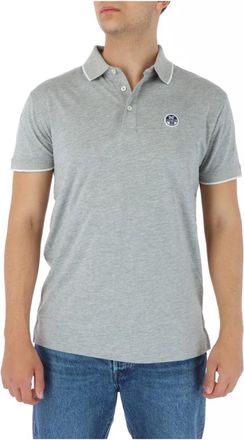 North Sails Blauw poloshirt met korte mouwen - Heren - Polos - Grijs - S - Katoen - Tops