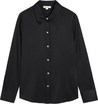 Vince Silk-blend Shirt - Black - XL (UK16 / XL)
