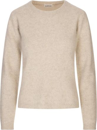 P.A.R.O.S.H. Bruine wollen trui met ronde hals - Dames - Ronde hals truien - Bruin - XS - Wol - Truien & Vesten
