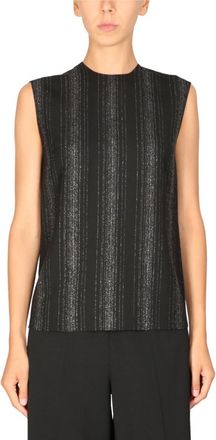 Stella McCartney Black Stripes Round Neck Top