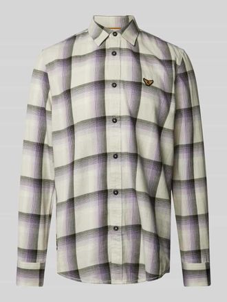 PME Legend Freizeithemd mit Label-Stitching in Hellgrau, Größe XXL